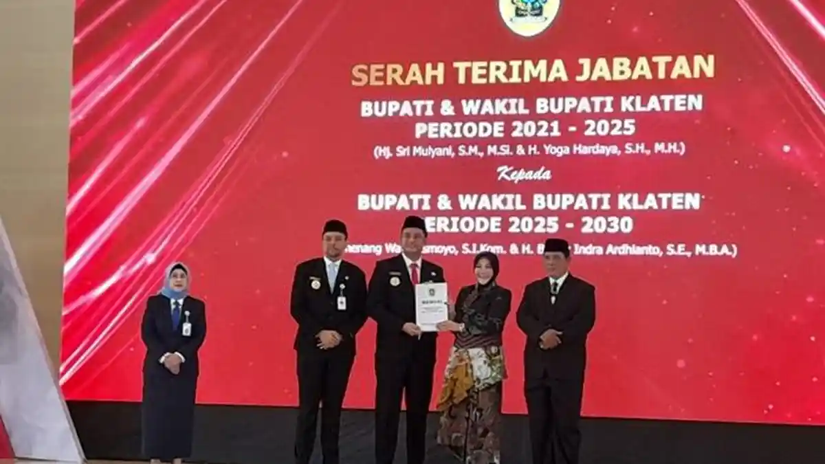 Pemkab Klaten Gelar Sertijab Bupati-Wakil Bupati periode 2025-2030 di Grha Bung Karno 
