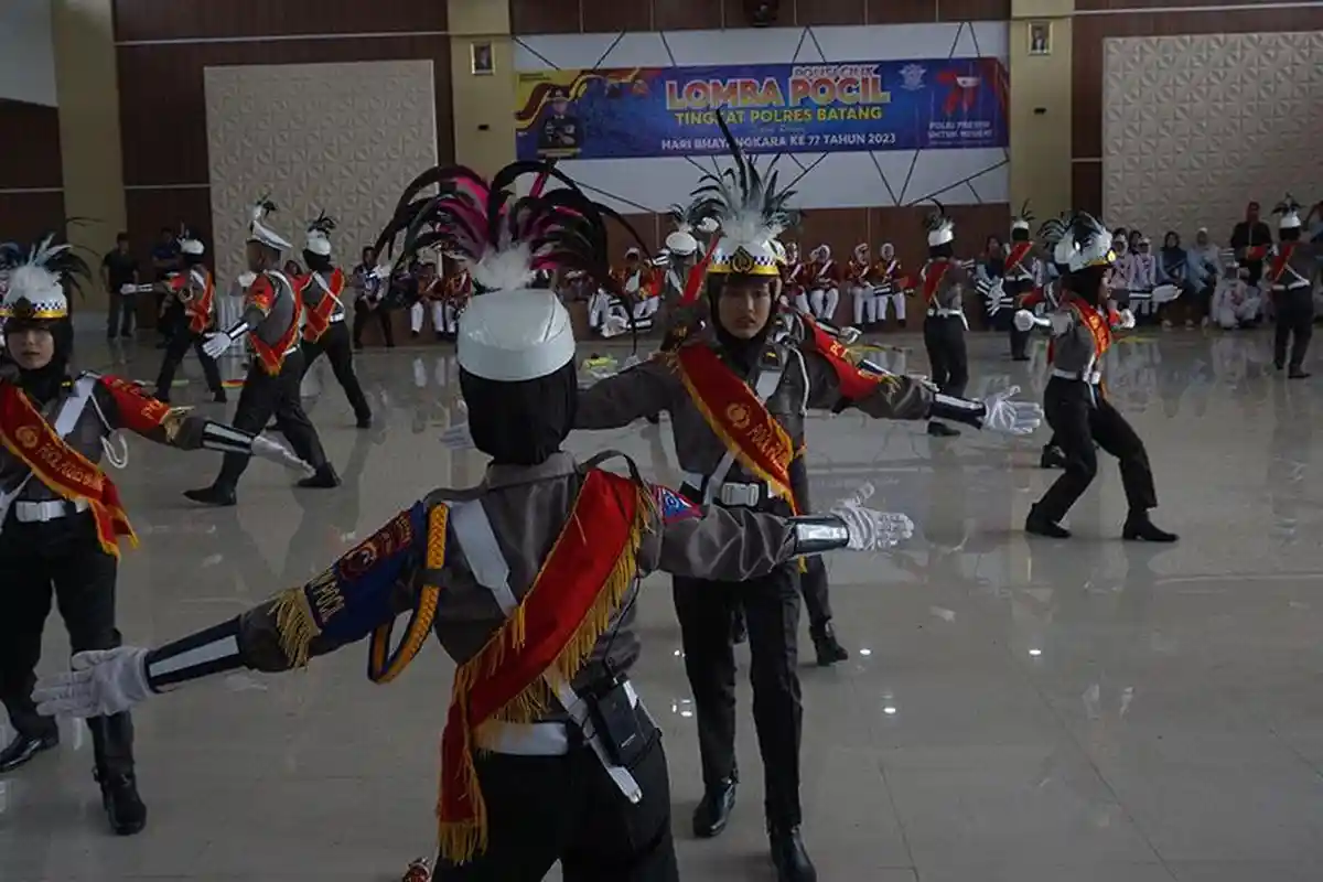 Banyak Siswa SD Ikut Lomba Polisi Cilik di Batang, Sambut HUT ke-77 Bhayangkara