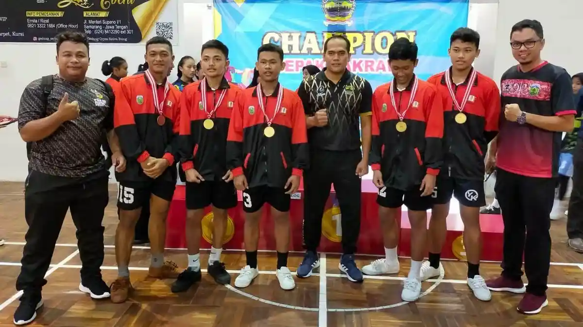 Tim Sepak Takraw Jepara Rajai Popda Jateng 2022, Hampir Sapu Bersih Gelar Juara yang Ada