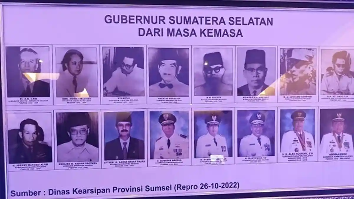 Daftar Gubernur Sumsel dari Tahun 1945-2024, Mahyuddin NS dan Hadi Prabowo Paling Sebentar Menjabat
