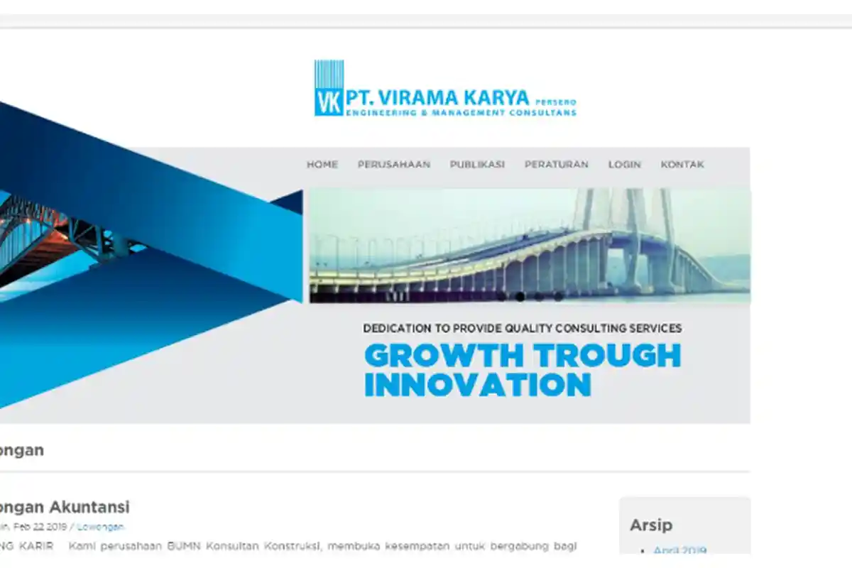 Lowongan Kerja BUMN PT Virama Karya (Persero) untuk Lulusan S1 Teknik Sipil, Simak Kualifikasinya