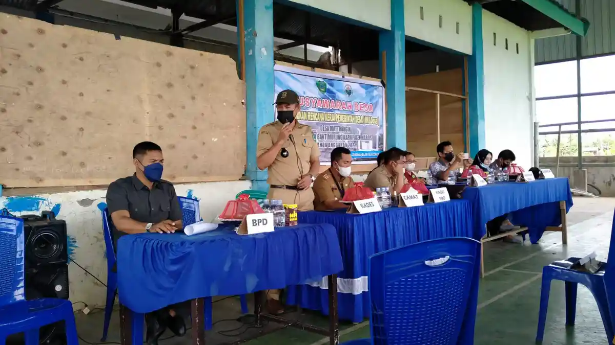 Pemdes Mattoangin Gelar Musyawarah Penyusunan RKP Desa Tahun 2022 Dirangkaikan Acara Penyaluran BLT