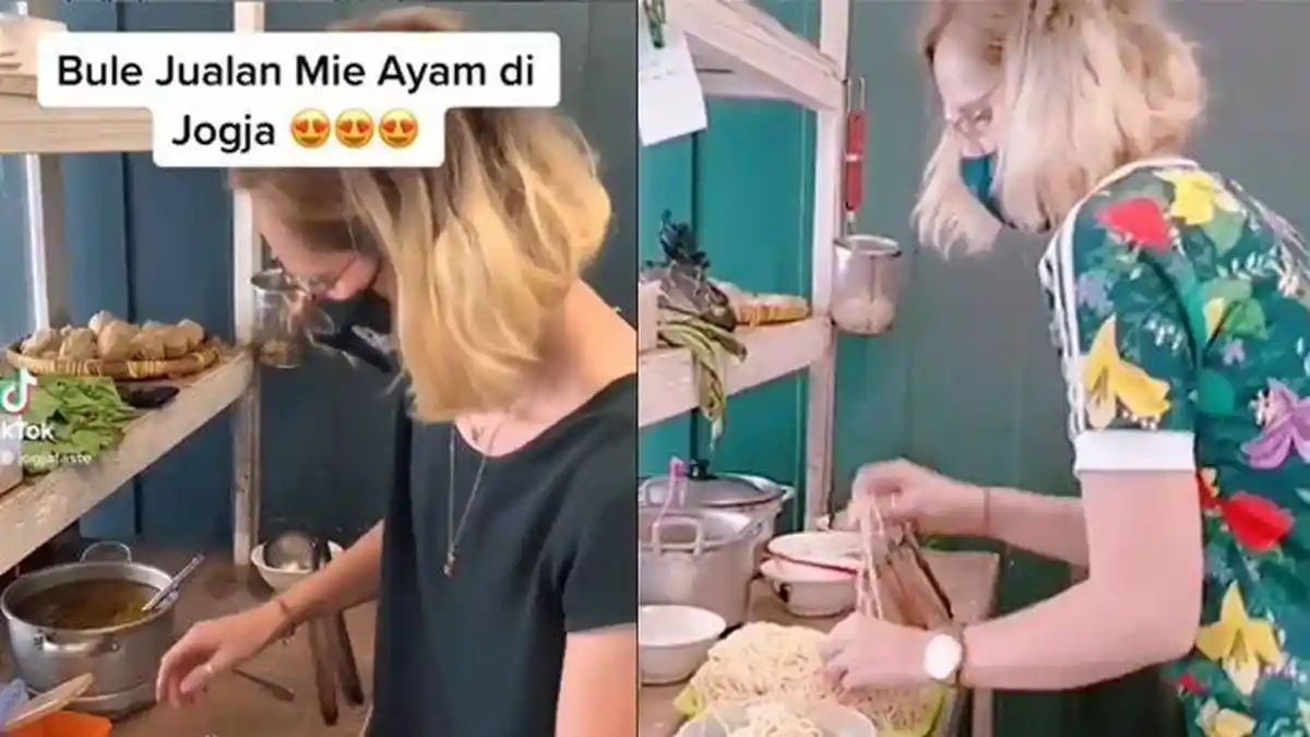 VIRAL Wanita Bule Jualan Mi Ayam Murah di Jogja, Begini Cerita Lengkapnya