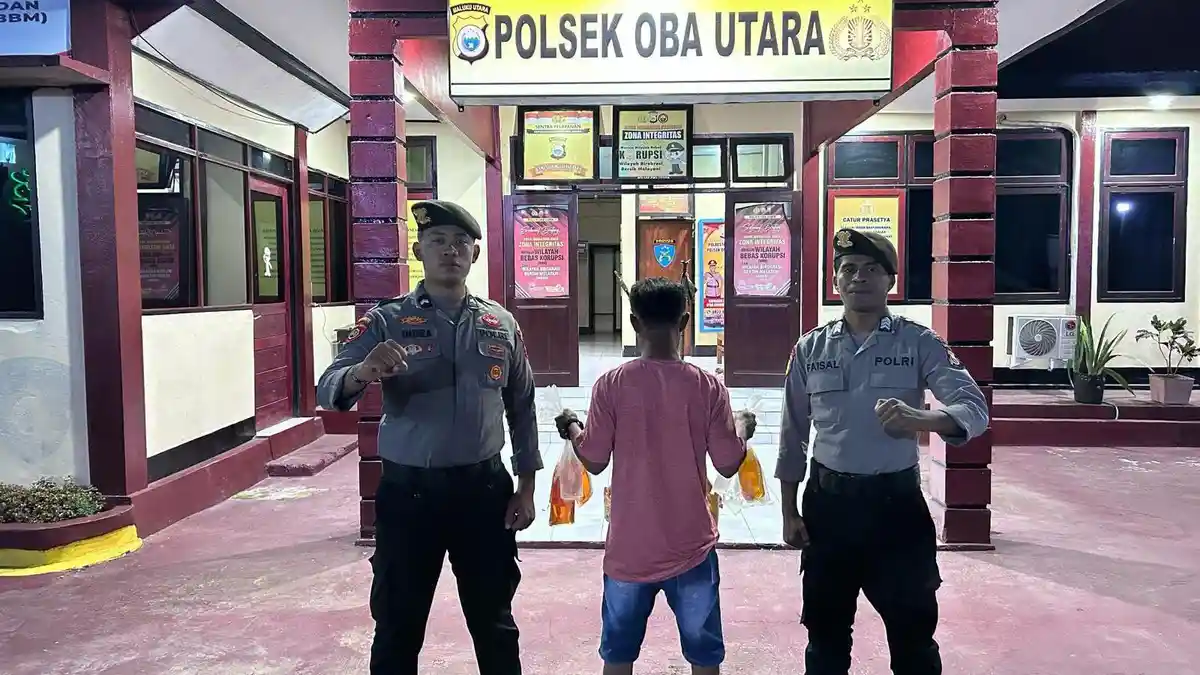 Polsek Oba Utara Tidore Kembali Gagalkan Perdagangan Cap Tikus