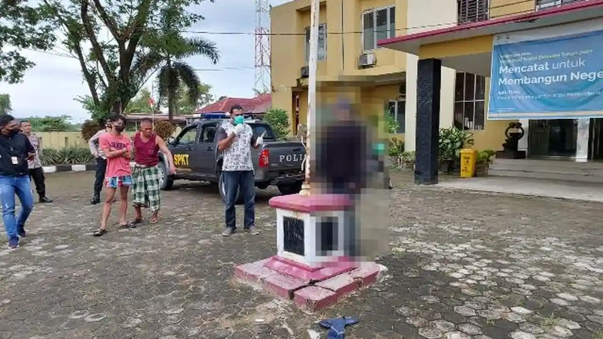 HEBOH Mister X Tewas Tak Wajar di Tiang Bendera Depan Kantor Camat Kertapati Palembang, Ciri-cirinya