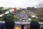 Puluhan Ribu Jemaah Tumpah Ruah, Lautan Manusia Ikuti Puncak Ziarah Kubro di Palembang