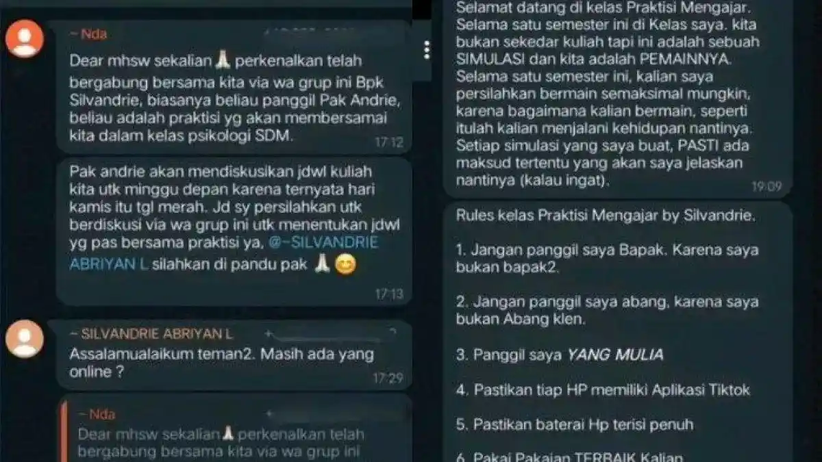 VIRAL Dosen Asal Aceh Minta Dipanggil 'Yang Mulia' oleh Mahasiswa, Aturannya Nyeleneh Setiap Ngajar