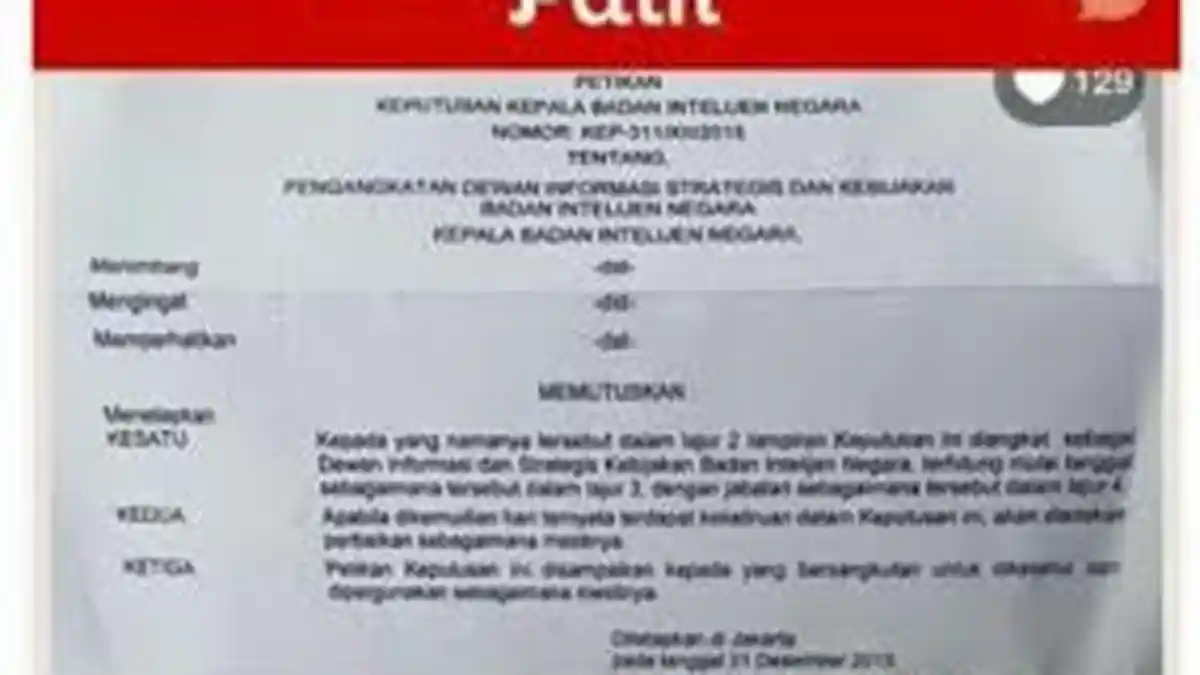 Jika SK Pengangkatan adalah Dokumen Rahasia, Banyu Biru Terancam Penjara