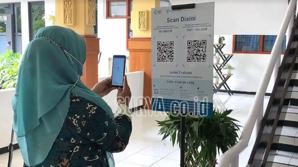 Cegah Penyebaran Covid-19, Kota Kediri Gencarkan Penggunaan QR Code Peduli Lindungi