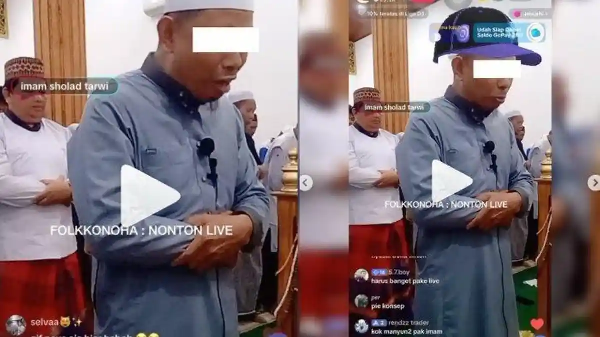 Jadi Imam Salat Tarwih Sambil Live TikTok, Ustaz Ini Viral Tuai Kecaman dari Warganet
