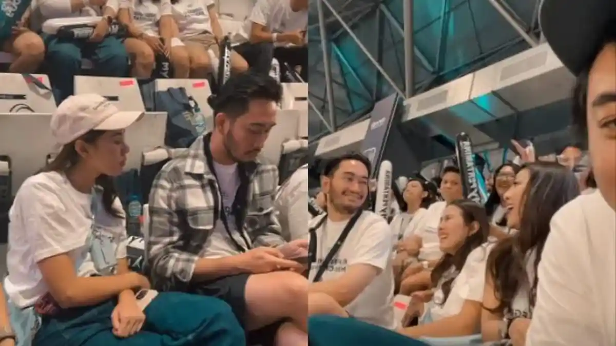 Nonton Lagi Lagi Tenis di Tengah Isu Selingkuh, Ekspresi Syahnaz-Jeje Berubah saat Disorot Kamera