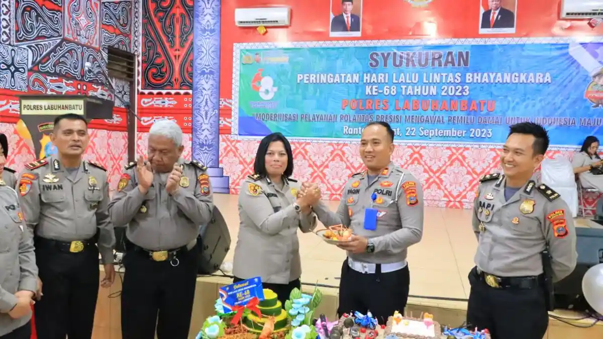 Polres Labuhanbatu Gelar Syukuran dan Bakti Sosial Peringati Hari Lalulintas Ke-68
