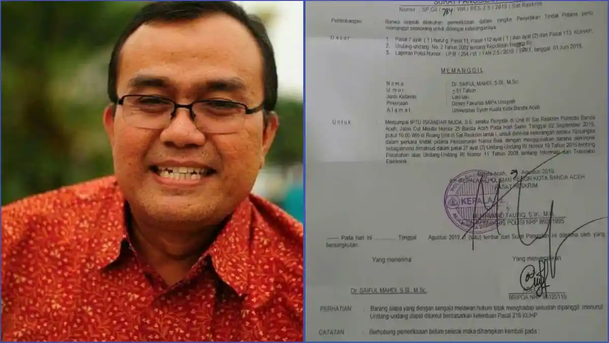 Dari Balik Jeruji Lapas, Saiful Mahdi Dosen Unsyiah yang Terjerat UU ITE Suarakan Harapannya