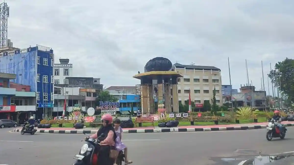 Tulisan Satam Square di Tugu Satam Tanjungpandan Belitung Dilepas, Warganet: Kemana Gerangan?