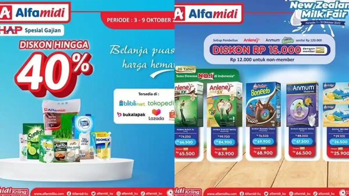 Diskon Spesial Gajian hingga 40 Persen, Cek Promo Alfamidi Hari ini Selasa 4 Oktober 2022