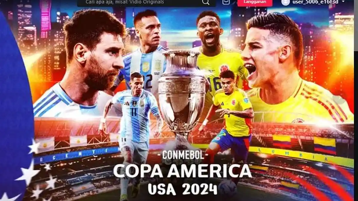 LIVE Indosiar Gratis! Link Streaming Argentina vs Kolombia Final Copa America 2024 Jam 07.00 WIB
