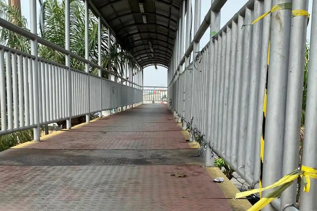 Plat Besi Lantai JPO di Daan Mogot Hilang Dicuri, Sudin Bina Marga DKI Berencana Pasang CCTV 