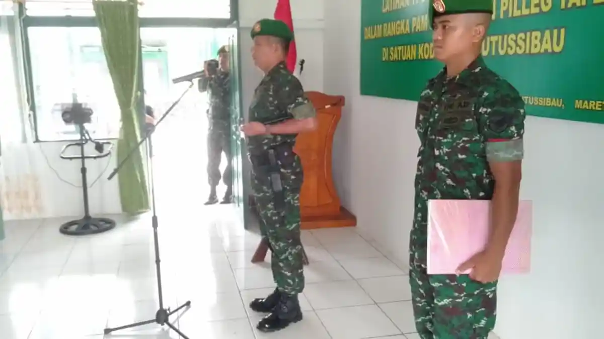 Dandim Terima Anggota Baru di Kodim 1206 Putussibau