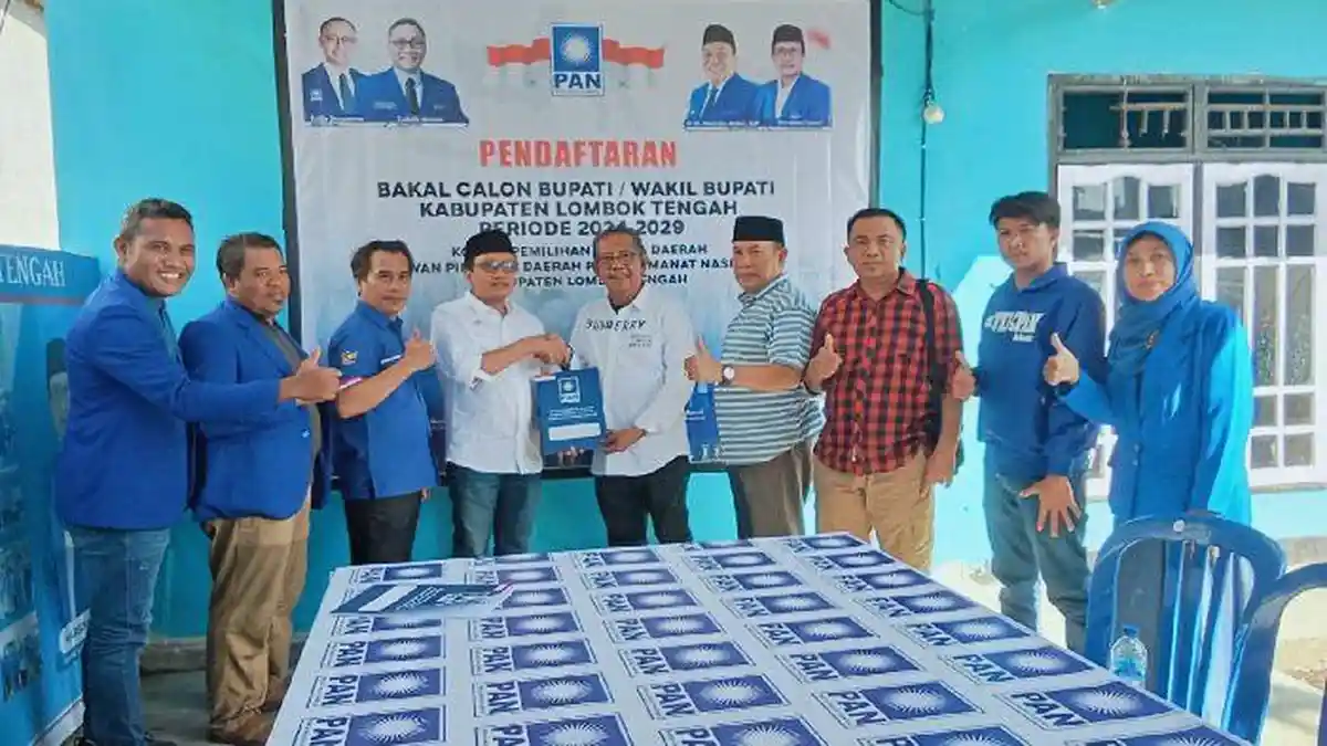 Ruslan-Masrun Daftar sebagai Pasangan Calon di Pilkada Lombok Tengah lewat  PAN