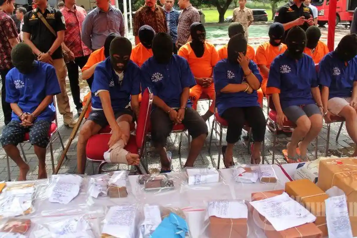 FOTO: Pemusnahan Barang Bukti Narkoba di Mapolda Sulsel