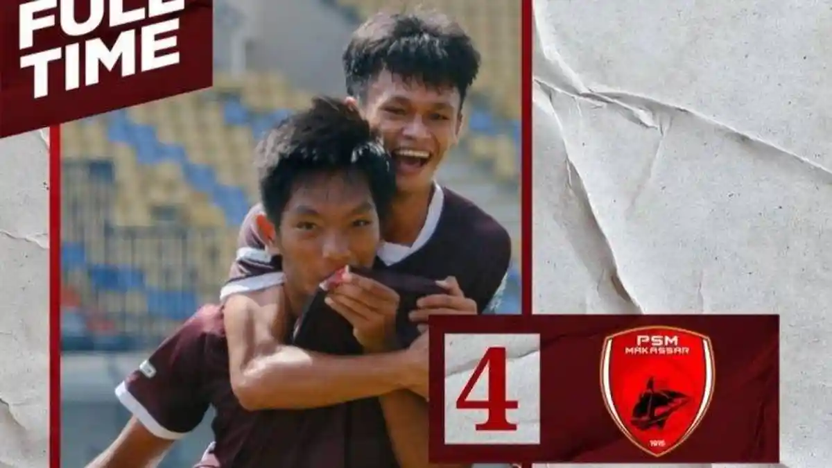 Koleksi 31 Poin, PSM Makassar U-18 Kokoh Di Puncak Klasemen Grup A EPA 2021