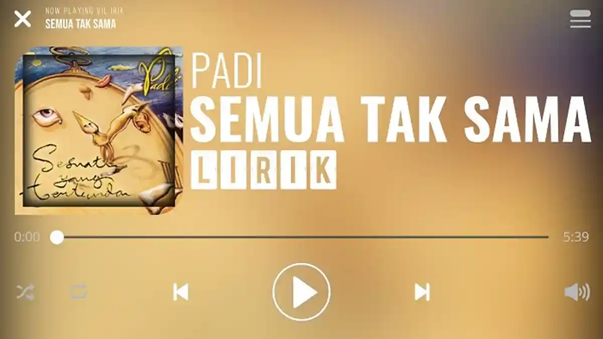 Berikut Kunci atau Chord Gitar dan Lirik Lagu Semua Tak Sama - Padi Lengkap Video Klip