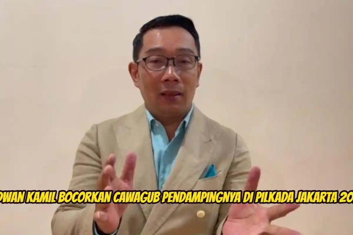 Ridwan Kamil Bocorkan Sosok Cawagub Pendampingnya di Pilkada Jakarta, Sebut Bukan dari Kader Golkar