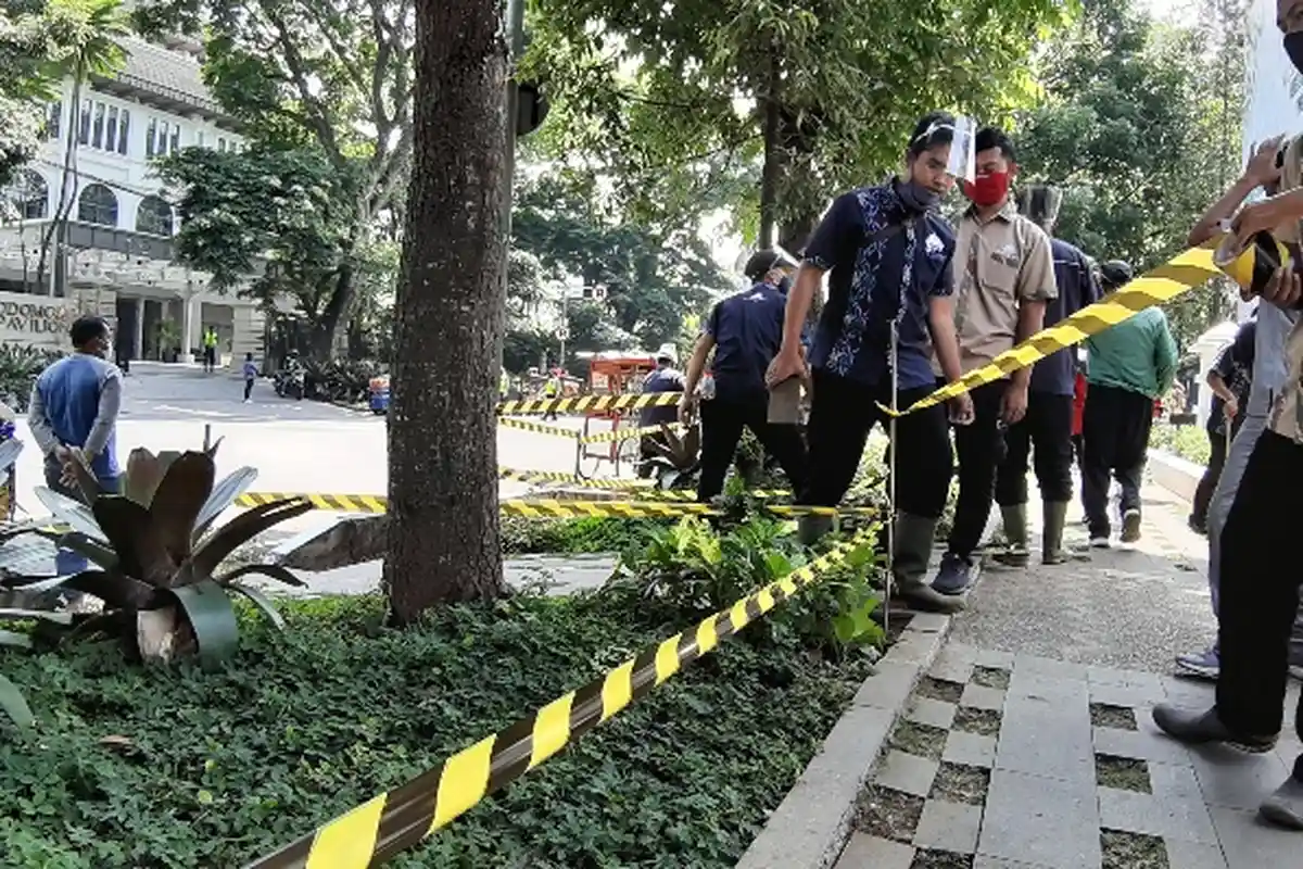 Ini Taman-taman yang Rusak Bekas Aksi Tolak UU Cipta Kerja, Pemkot Bandung Anggarkan Rp 200 Juta