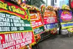 Karangan Bunga Sambut Gubernur Baru DKI Jakarta