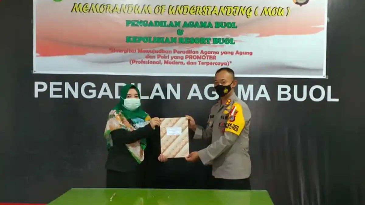 Bangun Kerjasama dengan Pengadilan Agama, Polres Buol Siap Berikan Pelayanan Pengamanan
