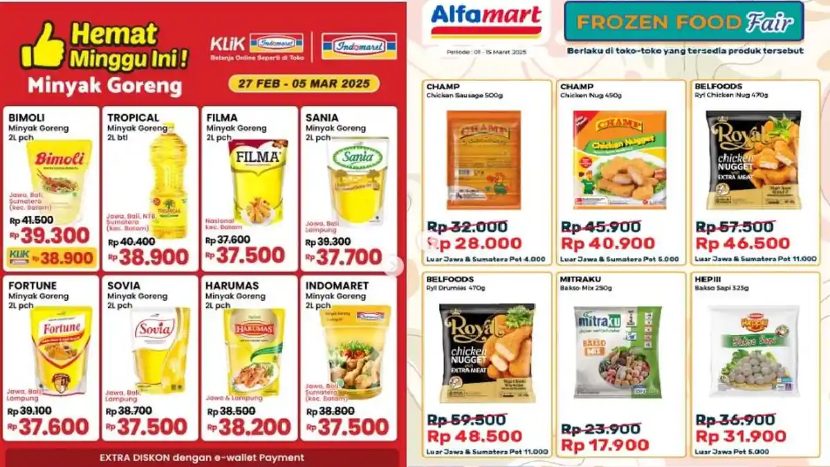 Diskon Terbaru! Katalog Promo Alfamart dan Indomaret Hari ini Selasa 3 Juni, Cashback Rp 5000