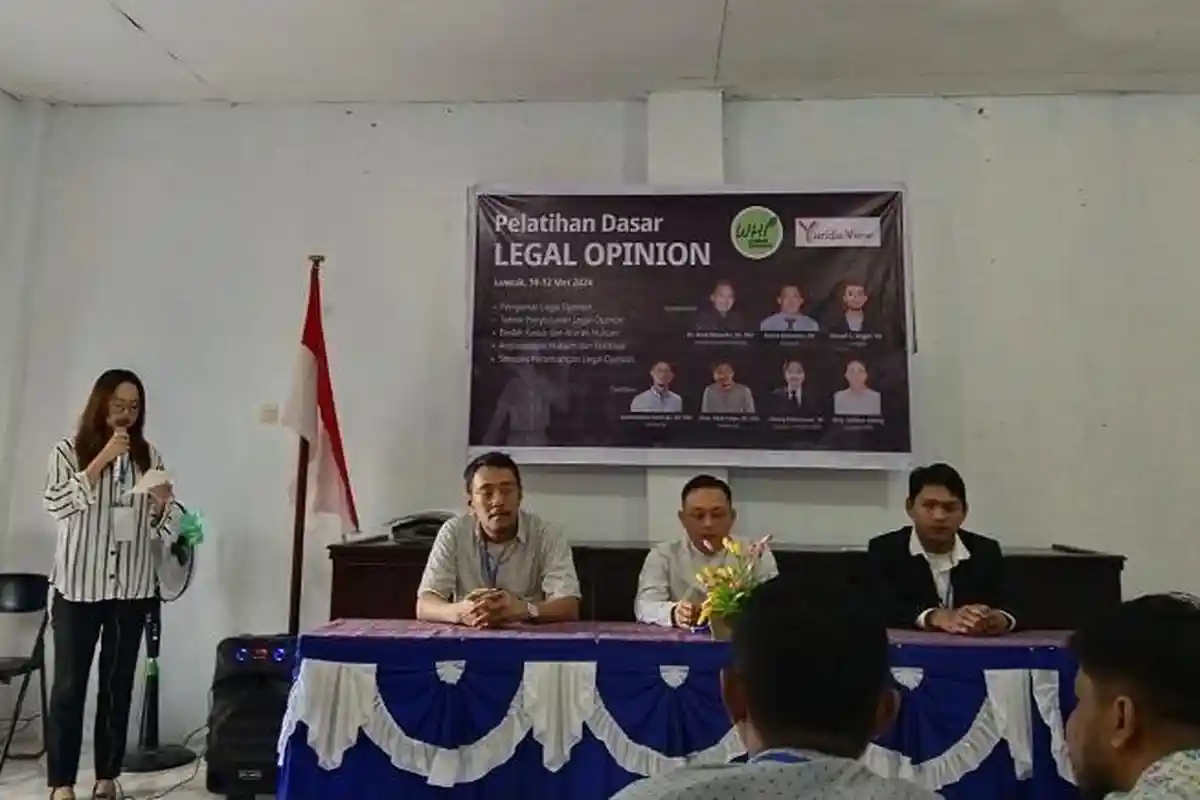 WHI Banggai-Yuridis View Gelar Pelatihan Dasar Legal Opinion, Libatkan Mahasiswa Hukum Untika Luwuk