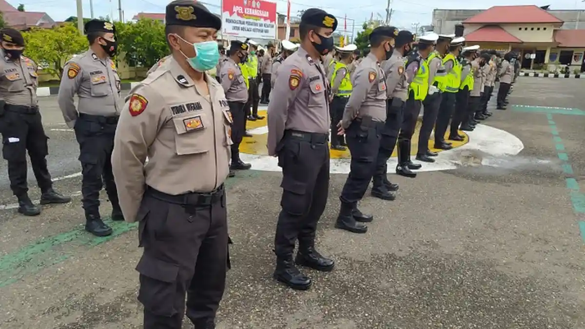 Jelang Aksi 1812, Polres Lhokseumawe Gelar Apel Pengamanan
