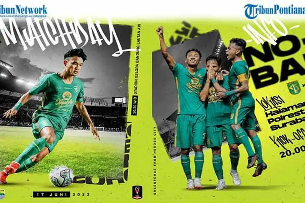 Live Streaming Persebaya vs Persib Piala Presiden 2022, Kick Off 20.30 WIB
