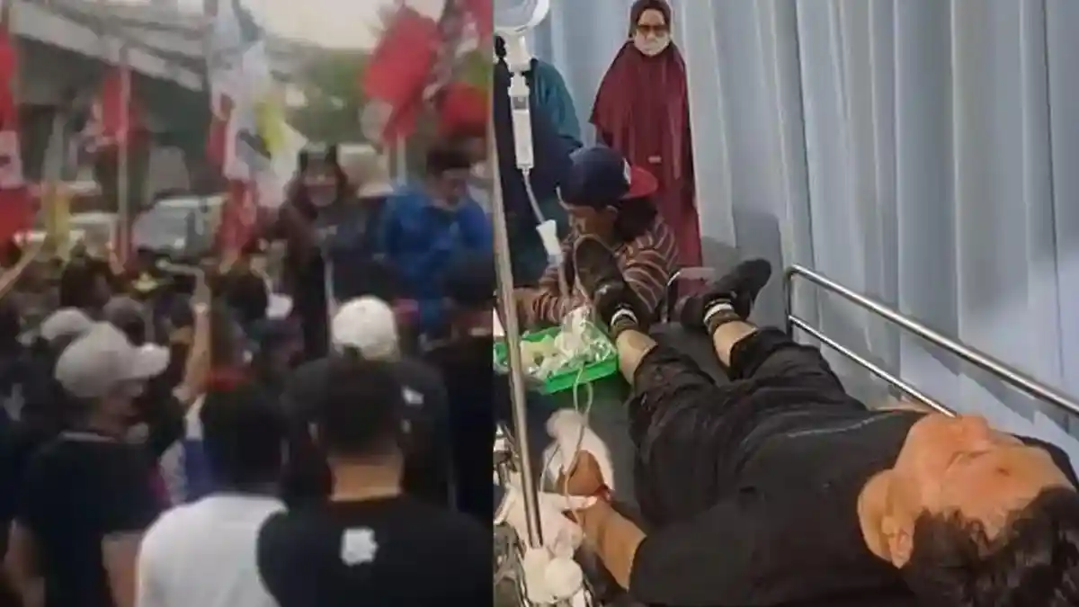 Diduga Polisi Diam Saja Saat Wartawan Dikeroyok Orang Berbaju Hitam ...