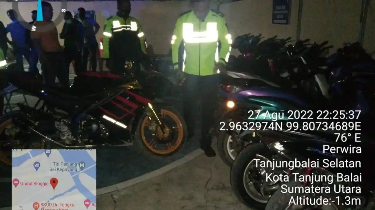 Dengan Hunting System Cara Satlantas Polres Tanjungbalai Tindak Knalpot Brong