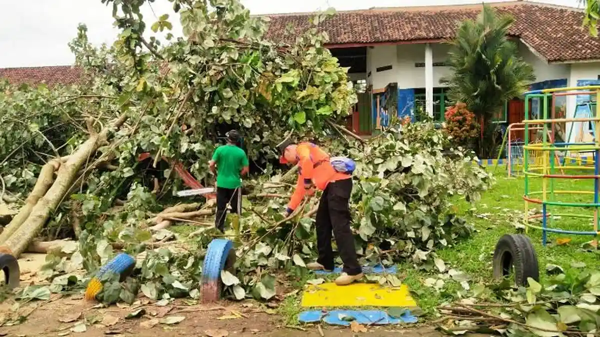 106 Rumah, 2 Masjid, dan 2 Sekolah di Tanjung Sari Lampung Selatan Rusak Akibat Puting Beliung
