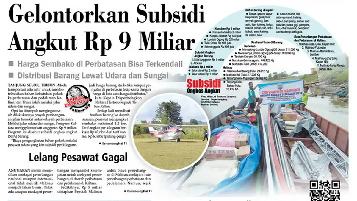 Harga Sembako di Perbatasan Bisa Terkendali, Pemprov Kaltara Gelontorkan Subsidi Angkut Rp 9 Miliar