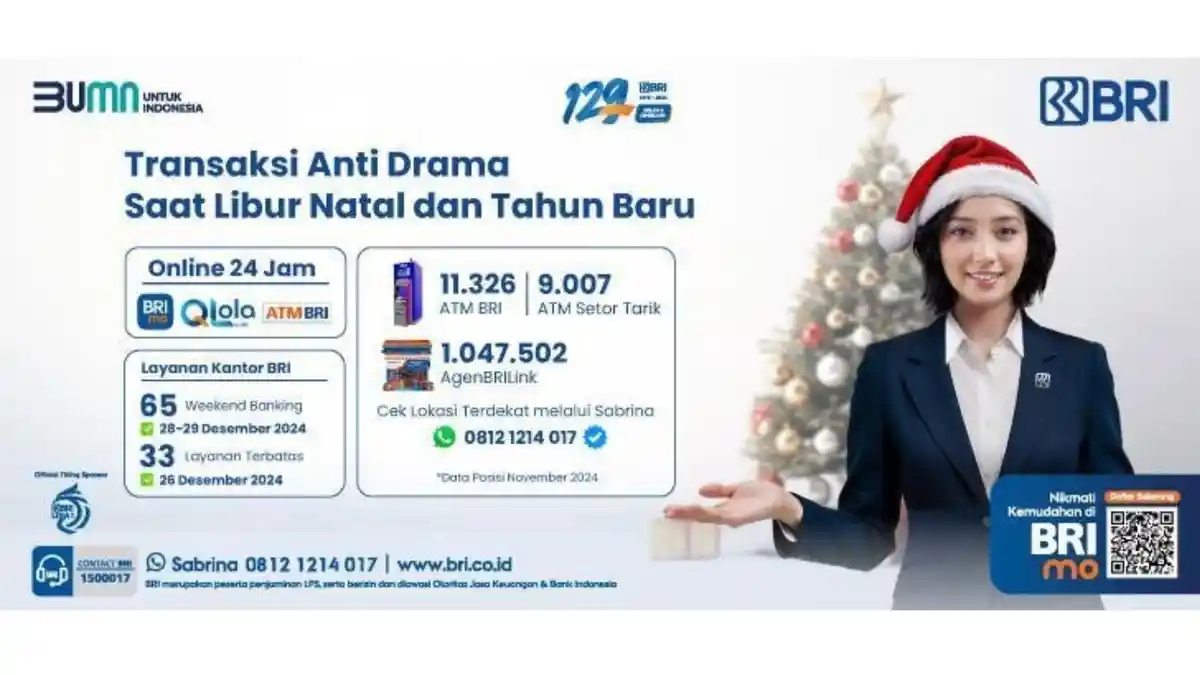 Layanan BRI Hadir untuk Dukung Nasabah Bertransaksi Keuangan Selama Momen Liburan