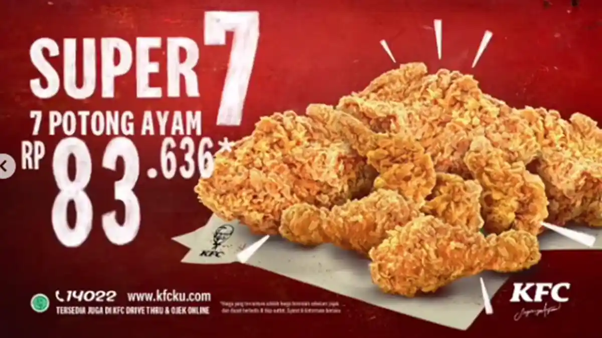 PROMO KFC Super 7 Diperpanjang Sampai 9 Agustus, Harga Super Hemat untuk 7 Potong Ayam