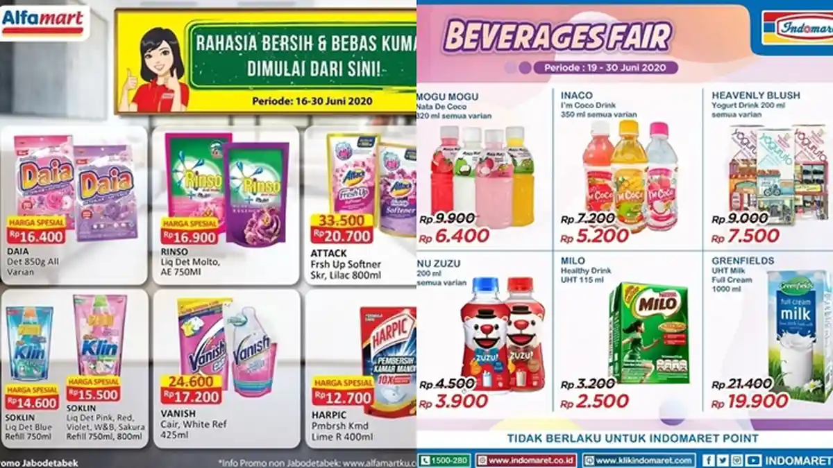 Promo Alfamart dan Indomaret 22 Juni 2020: Ada Diskon Sabun Cuci hingga Ice Cream Beli 3 dapat 1