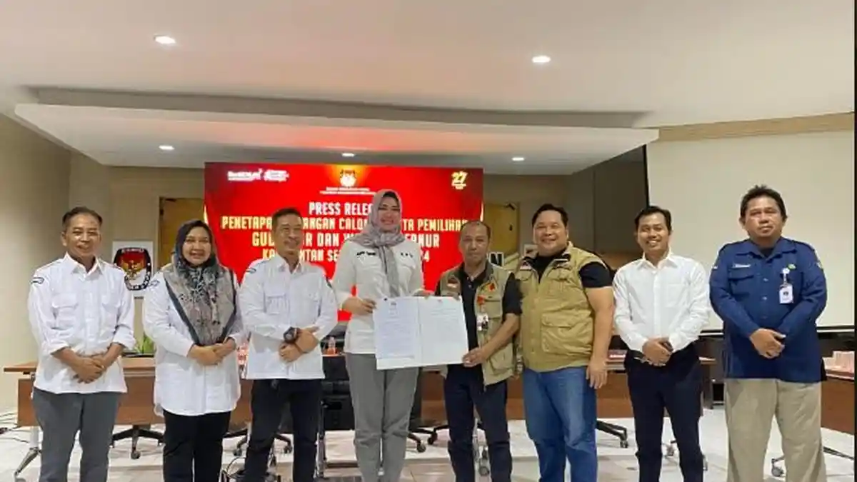 KPU Resmi Tetapkan Dua Paslon Pilgub Kalsel 2024  