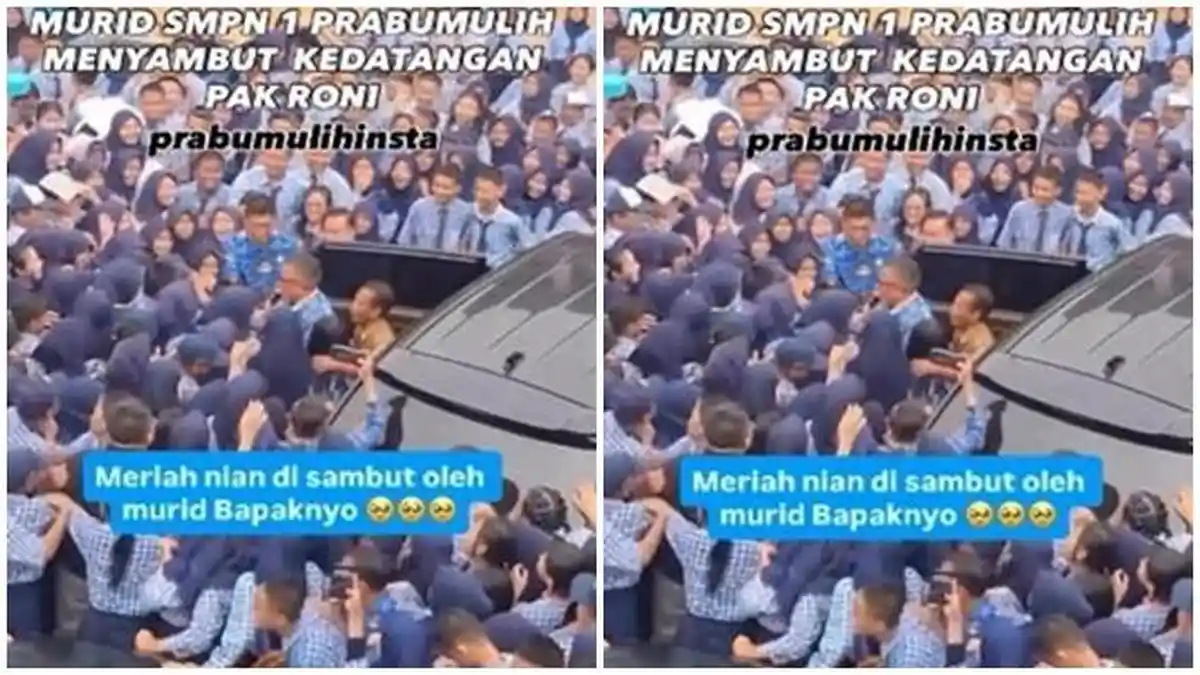 AKHIRNYA Kepsek SMPN 1 Prabumulih dan Satpam Kembali Bekerja, Ratusan Murid Suka Cita Sambut Roni