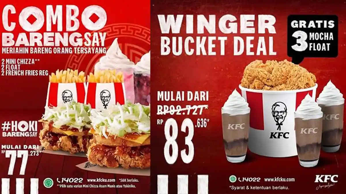 2 Promo KFC Hari Ini untuk Rayakan Valentine, Beli 4 Makanan & 2 Minuman Cuma Rp 77 Ribuan