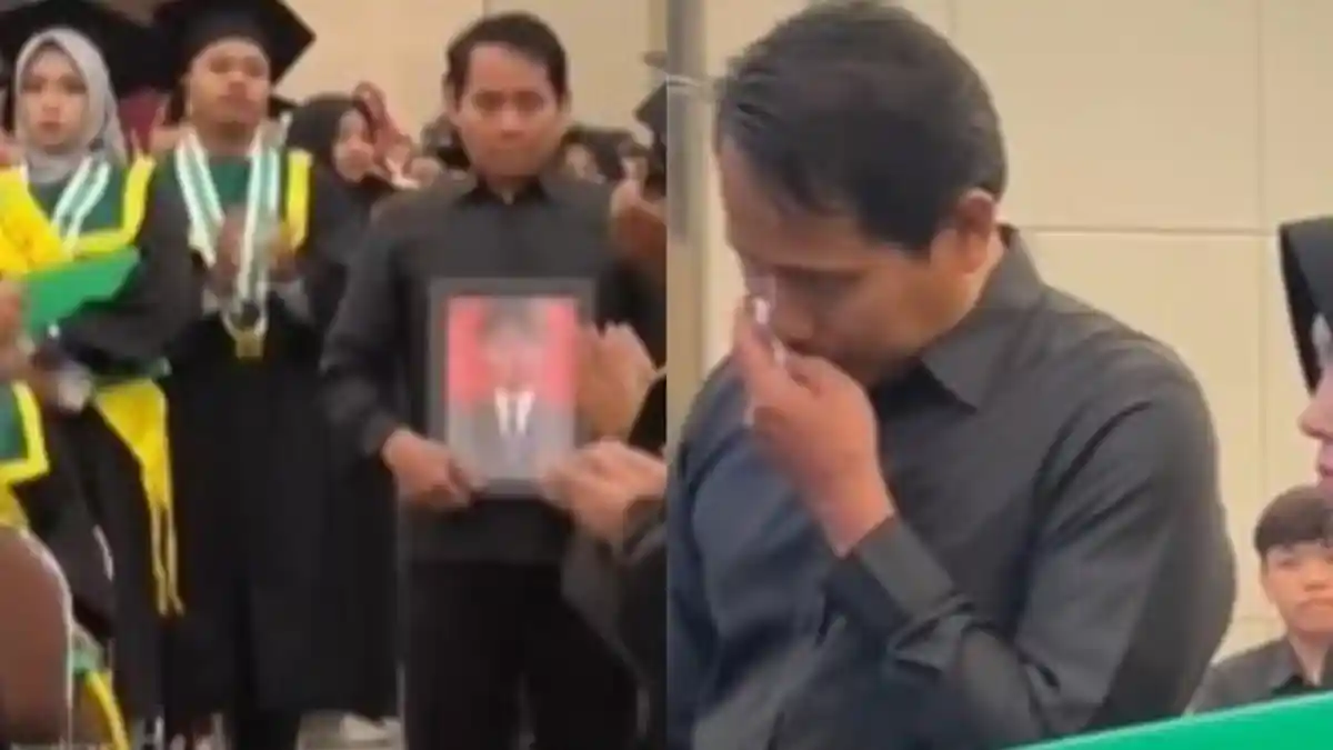 Kisah Pilu Ayah Bawa Foto Anak saat Wisuda UNISA Yogyakarta, Wisudawan Tewas dalam Kecelakaan Motor