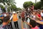 Warga Binjai Sambut Kunjungan Kerja Presiden Jokowi