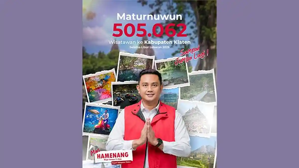 Keren! Kunjungan Wisatawan di Klaten saat Libur Lebaran Tembus Lebih dari 500 Ribu