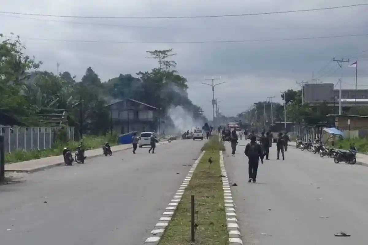 Ribuan Massa di Timika Beraksi, Sekolah Diliburkan, Ternyata Ini Penyebabnya