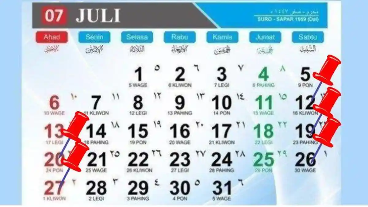 Kalender 2025: 6 Hari Libur yang Tersisa di Bulan Juli, Ada Hari Apa Saja?