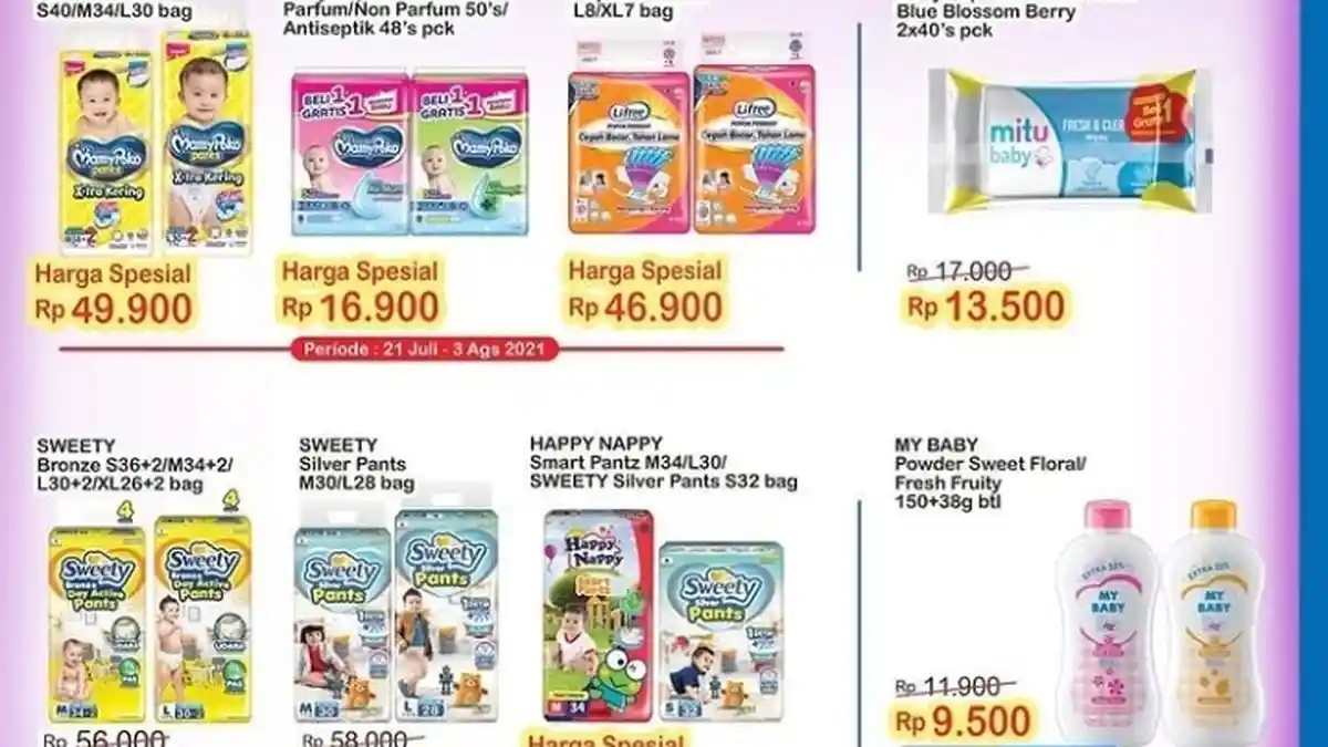 Promo Indomaret Hari Ini dan Besok 26 Juli 2021 Super Hemat Detergen Diapers Minyak Goreng Beras